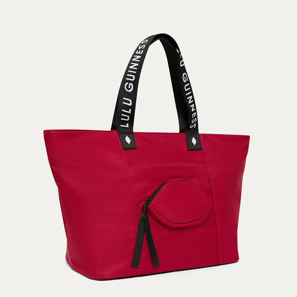 LULU RED NYLON MACY TOTE BAG - Image 2