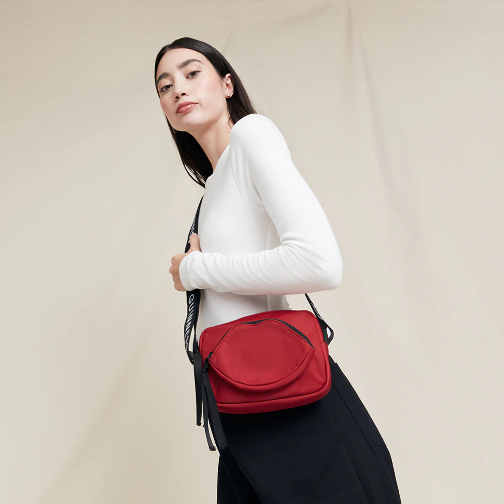 LULU RED NYLON PAM CROSSBODY BAG - Image 6