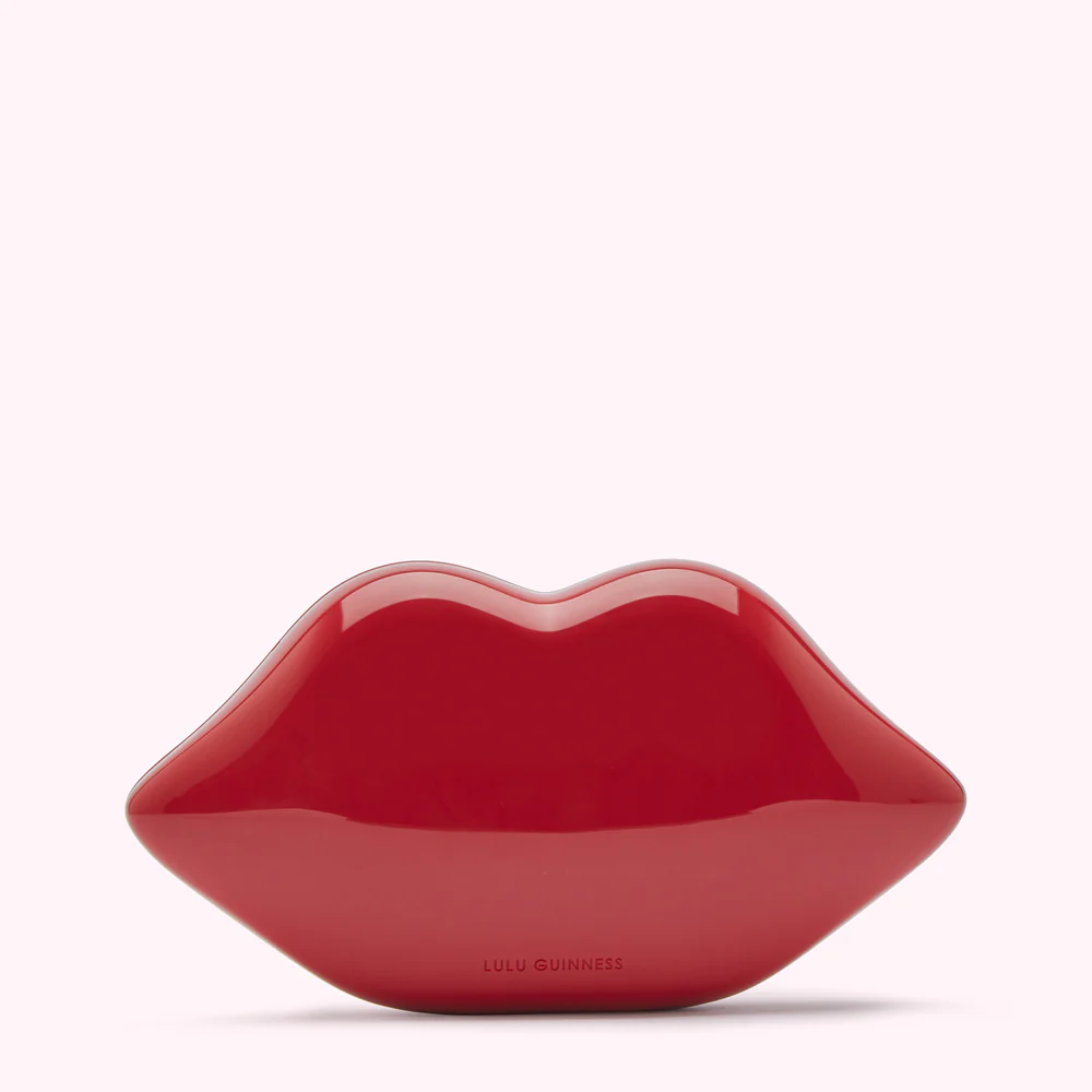 LULU RED SMALL LIPS CLUTCH BAG - Image 2