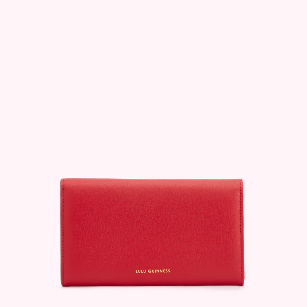 LULU RED SOLID LIP PAULIE WALLET - Image 2