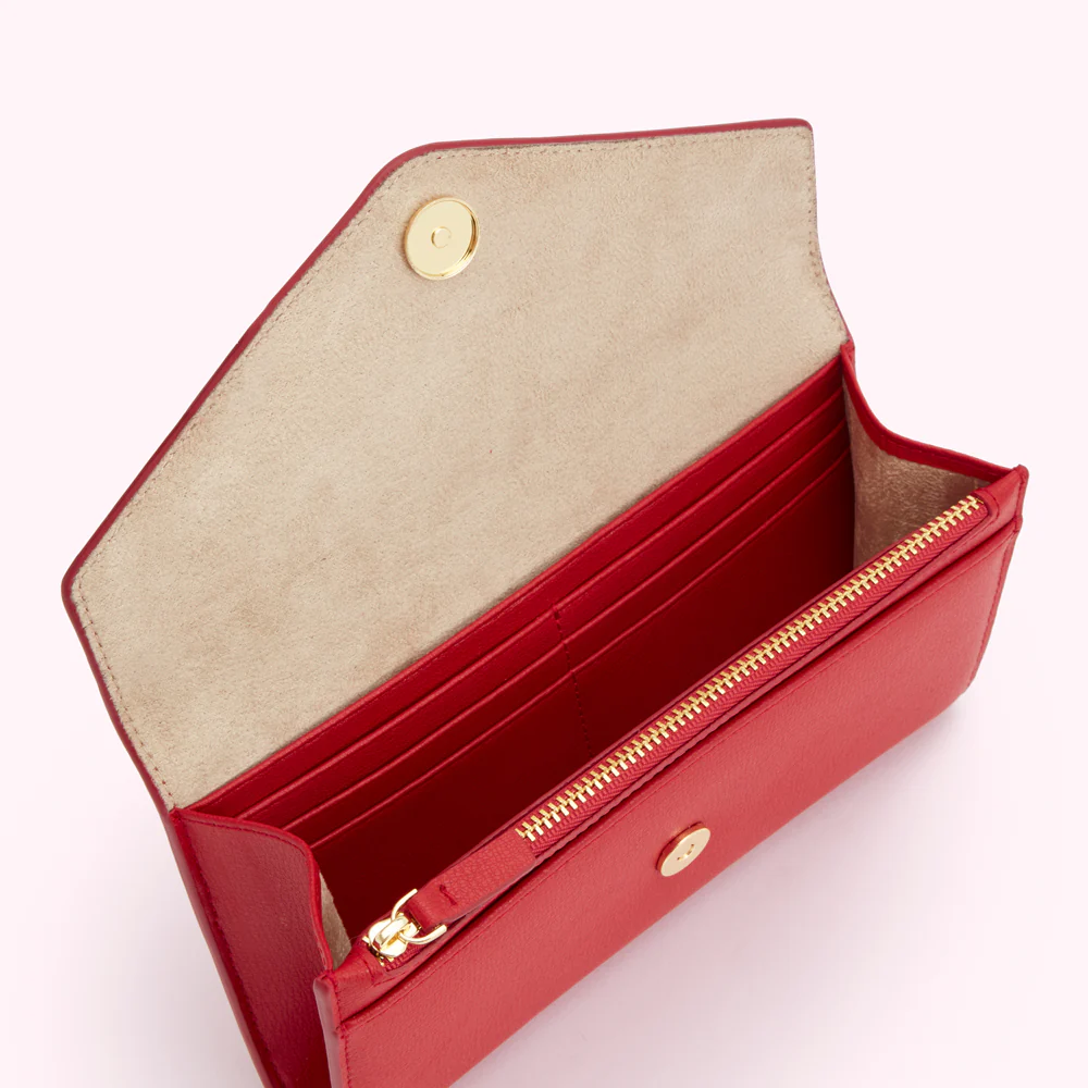 LULU RED SOLID LIP PAULIE WALLET - Image 3