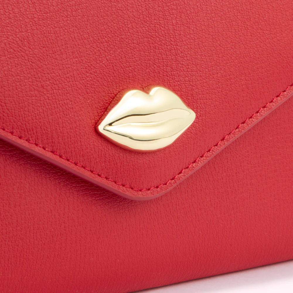 LULU RED SOLID LIP PAULIE WALLET - Image 4