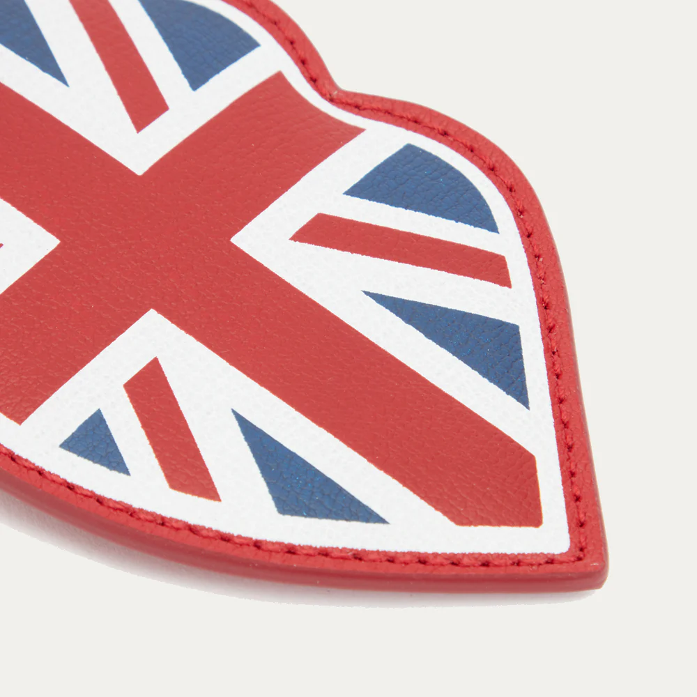 LULU RED UNION JACK LEATHER LUGGAGE TAG - Image 3