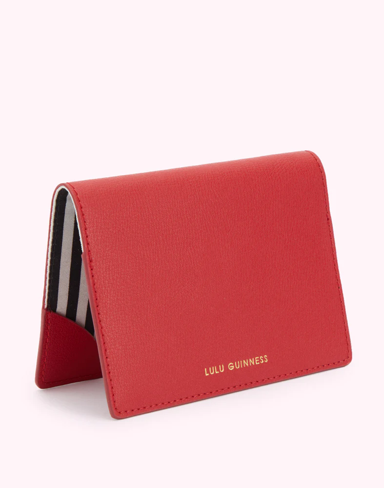 LULU RED UNION JACK LEATHER PASSPORT HOLDER - Image 2