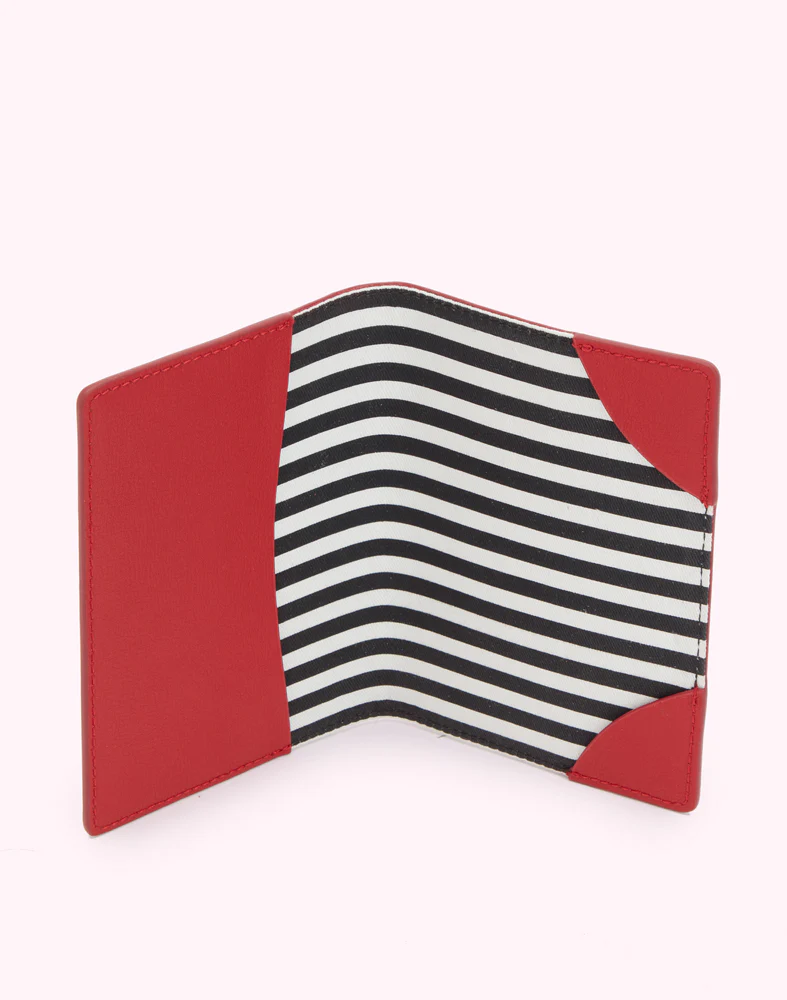 LULU RED UNION JACK LEATHER PASSPORT HOLDER - Image 4