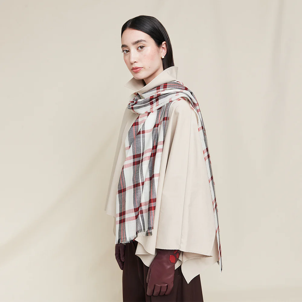 LULU TARTAN LIGHTWEIGHT SHAWL - Image 5