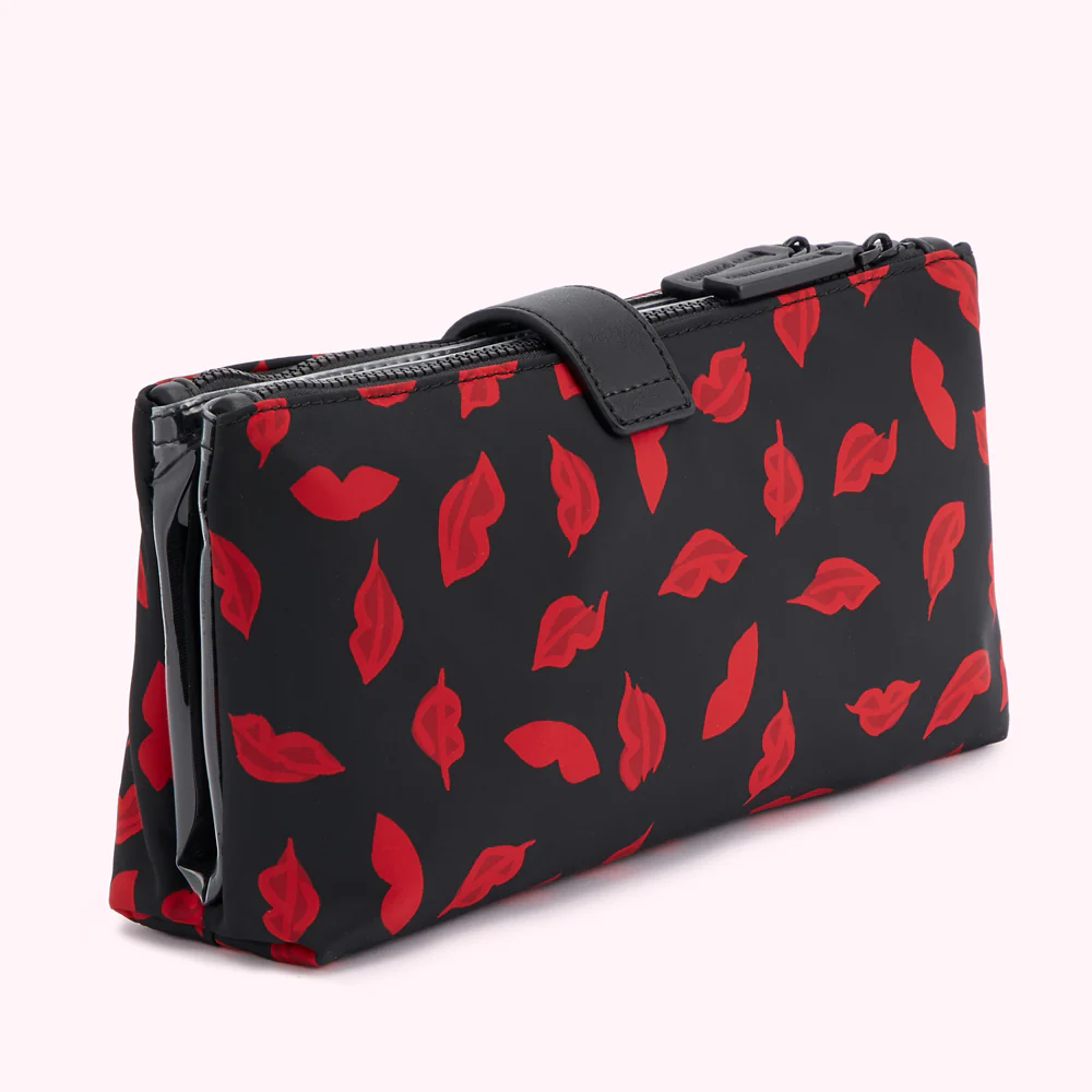 MULTI HANDPAINTED LIPS DOUBLE MAKE UP BAG - Image 2