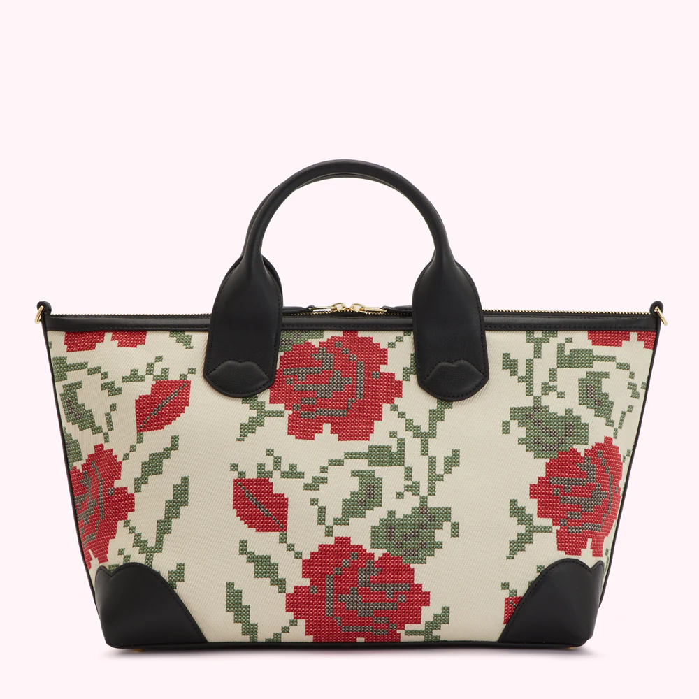 MULTI SMALL ROSE PRINT POPPINS BAG - Image 2