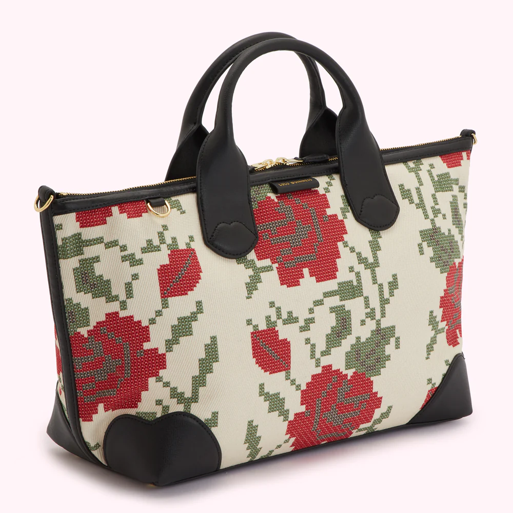 MULTI SMALL ROSE PRINT POPPINS BAG - Image 3