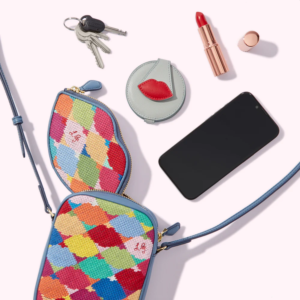 MULTI LIP TAPESTRY DAVIS CROSSBODY BAG - Image 5