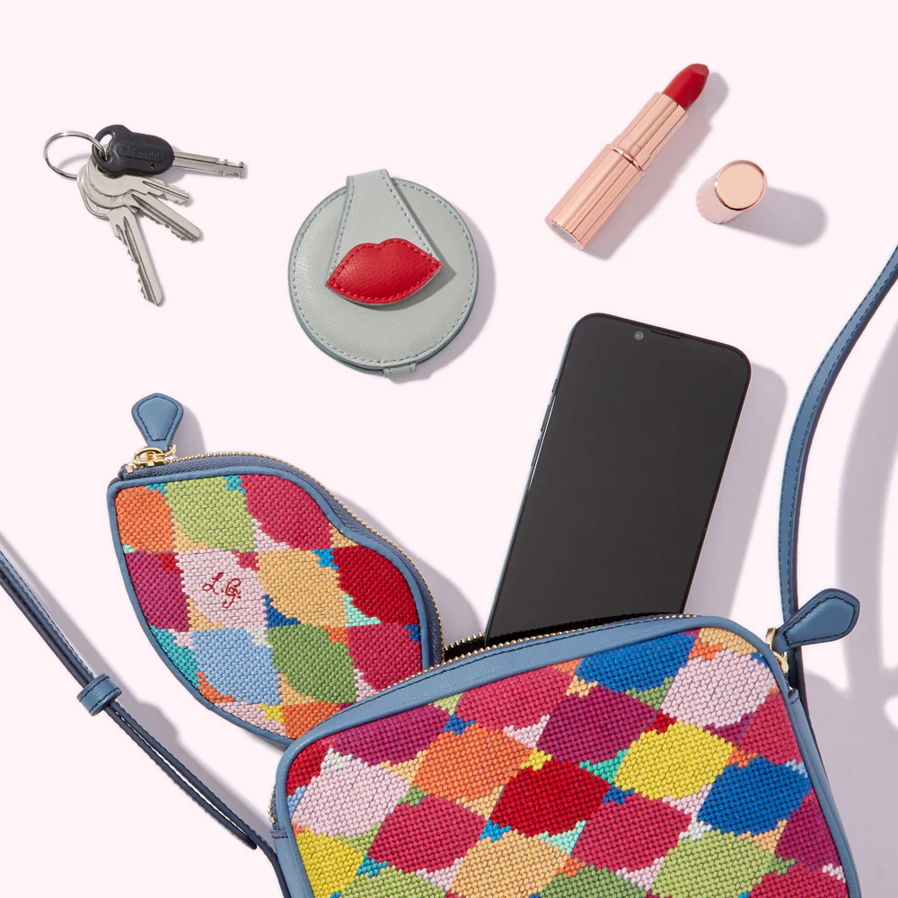 MULTI LIP TAPESTRY LEATHER COLE CROSSBODY BAG - Image 5