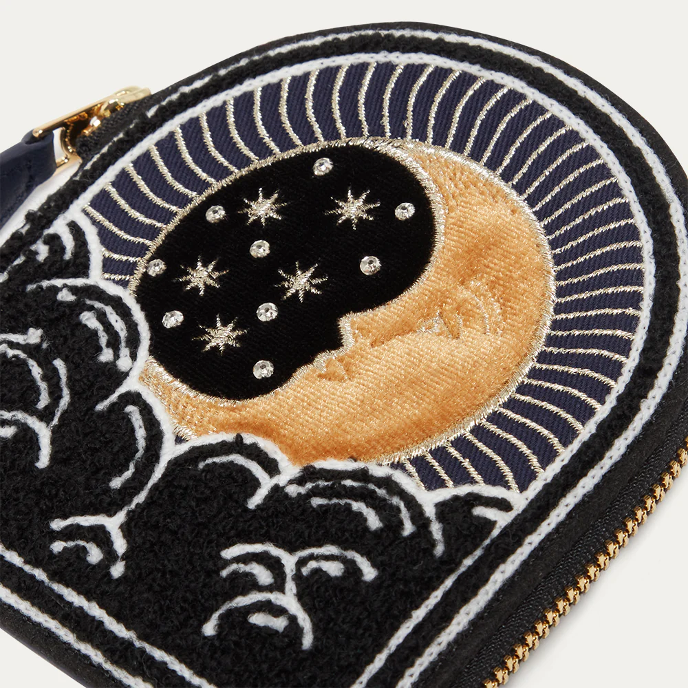NAVY COSMIC MOON CASSIA COIN PURSE - Image 4