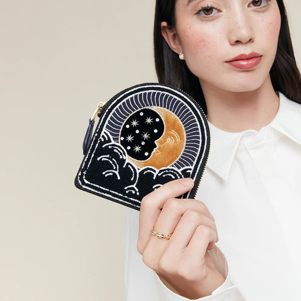 NAVY COSMIC MOON CASSIA COIN PURSE - Image 5