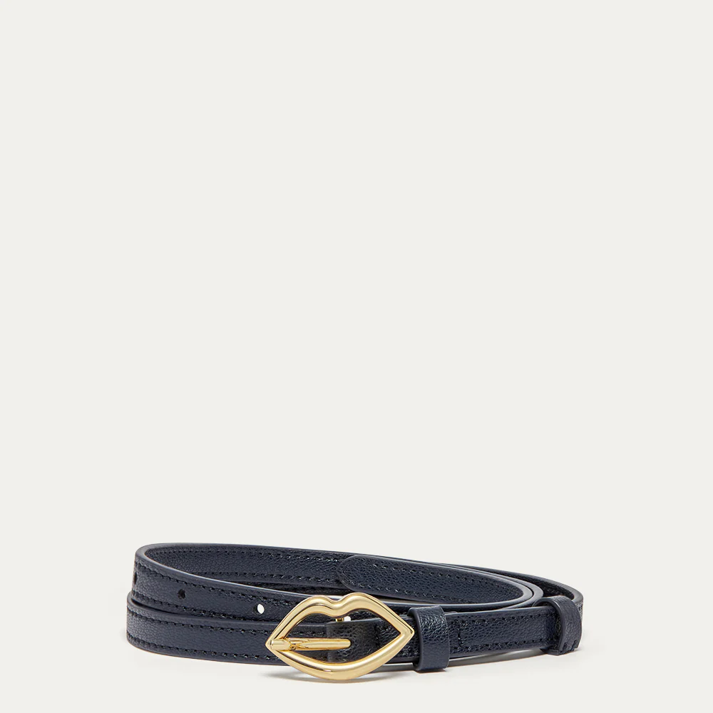 NAVY LIP BUCKLE BELT