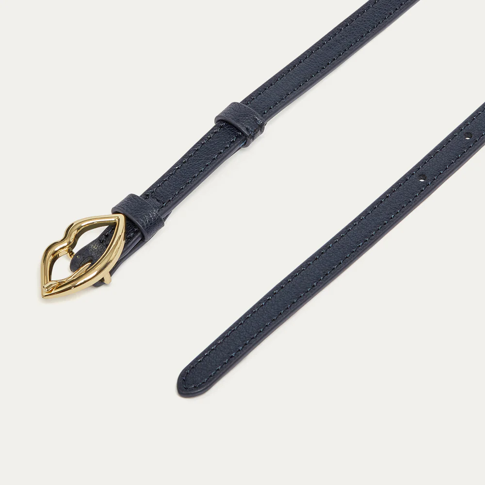 NAVY LIP BUCKLE BELT - Image 2