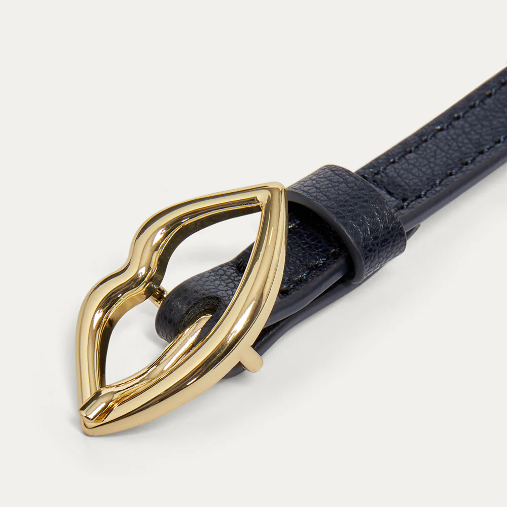 NAVY LIP BUCKLE BELT - Image 3