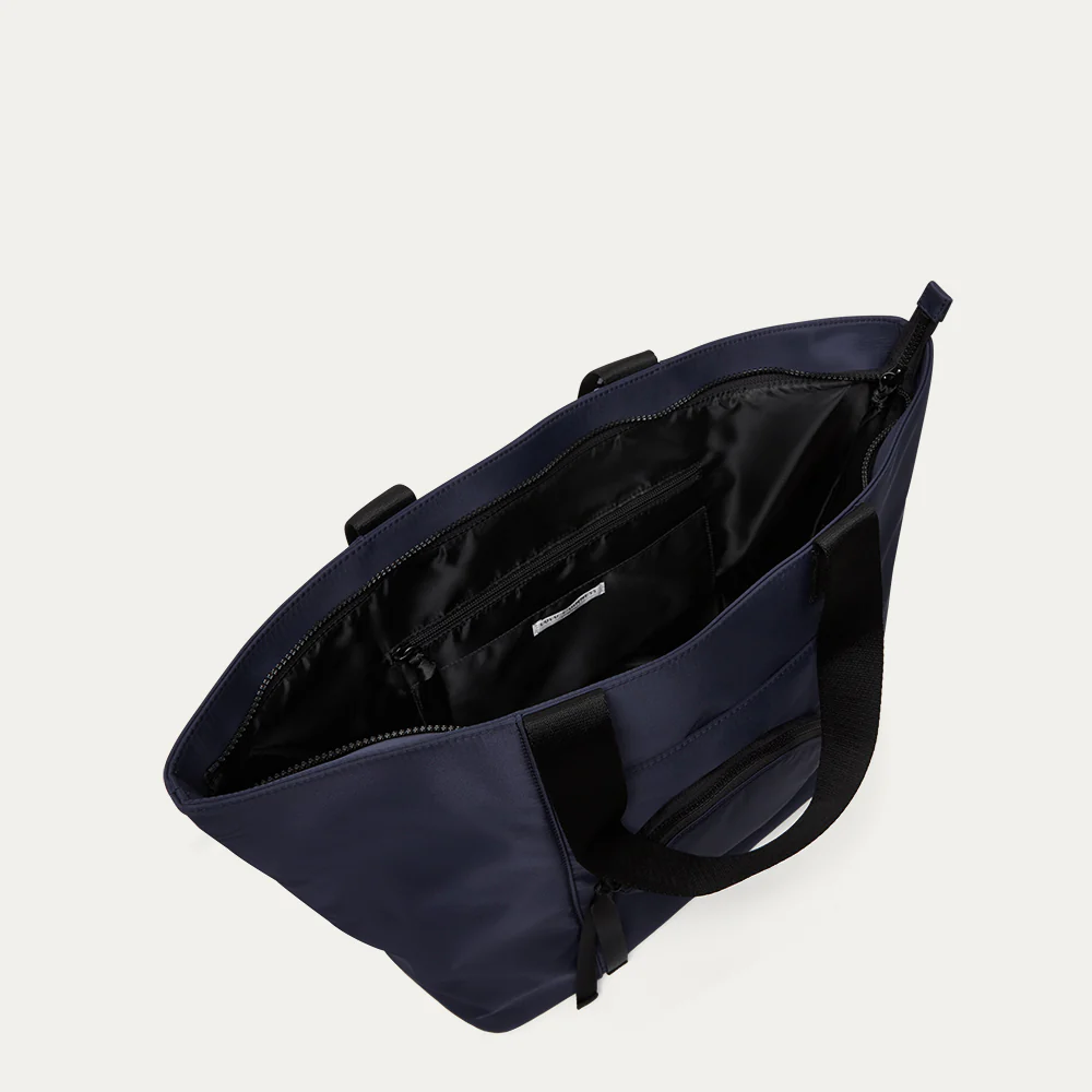 NAVY BLUE NYLON MACY TOTE BAG - Image 4