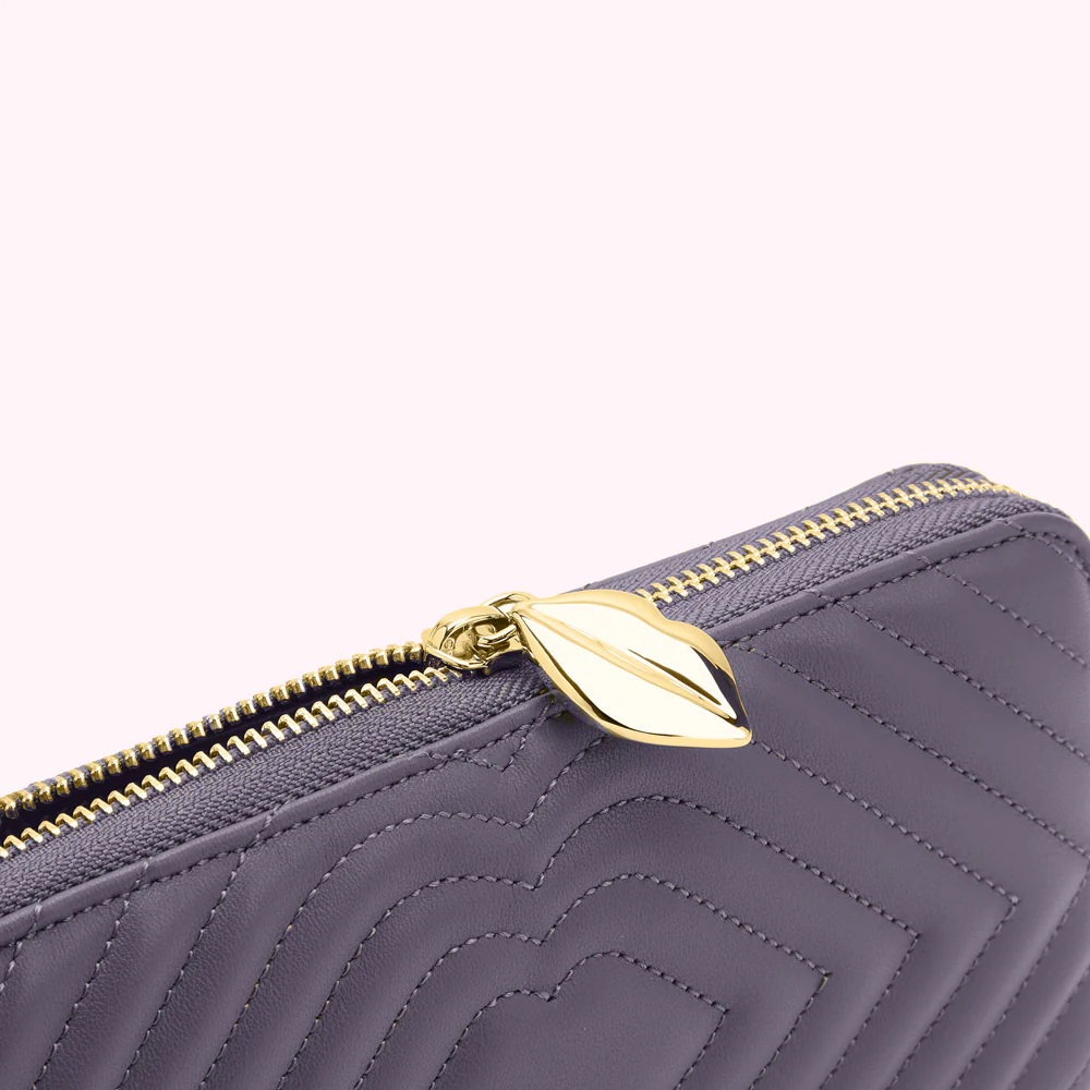 NIGHTSHADE LIP QUILTED LEATHER TANSY WALLET - Image 3