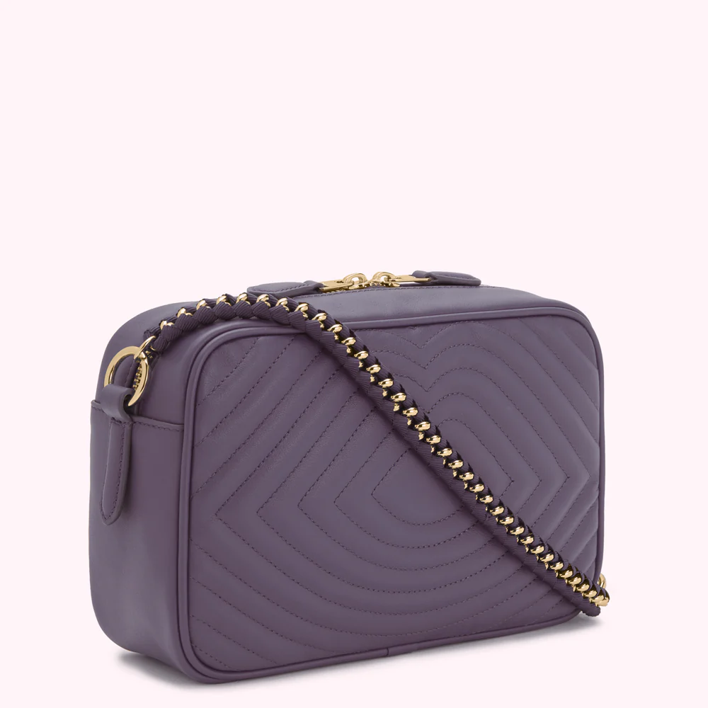 NIGHTSHADE LIP RIPPLE QUILTED LEATHER BELLA CROSSBODY BAG - Image 3