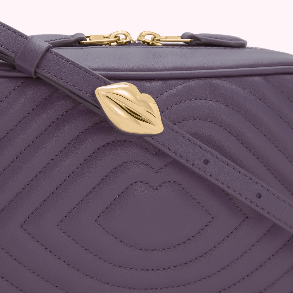 NIGHTSHADE LIP RIPPLE QUILTED LEATHER BELLA CROSSBODY BAG - Image 6