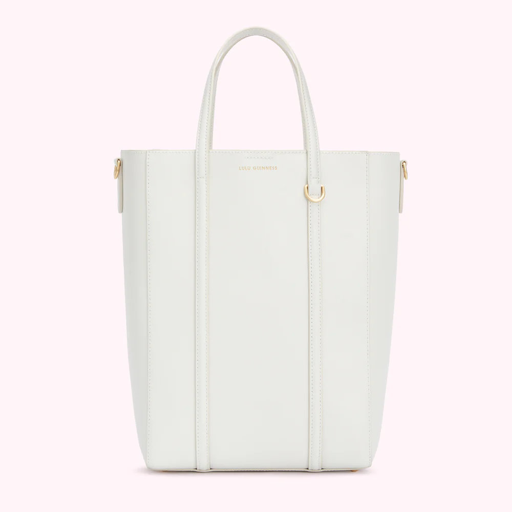 OYSTER LEATHER I LOVE LULU GARBO TOTE BAG
