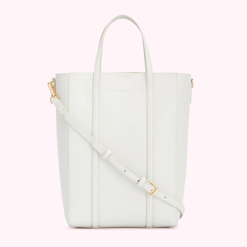 OYSTER LEATHER I LOVE LULU GARBO TOTE BAG - Image 2