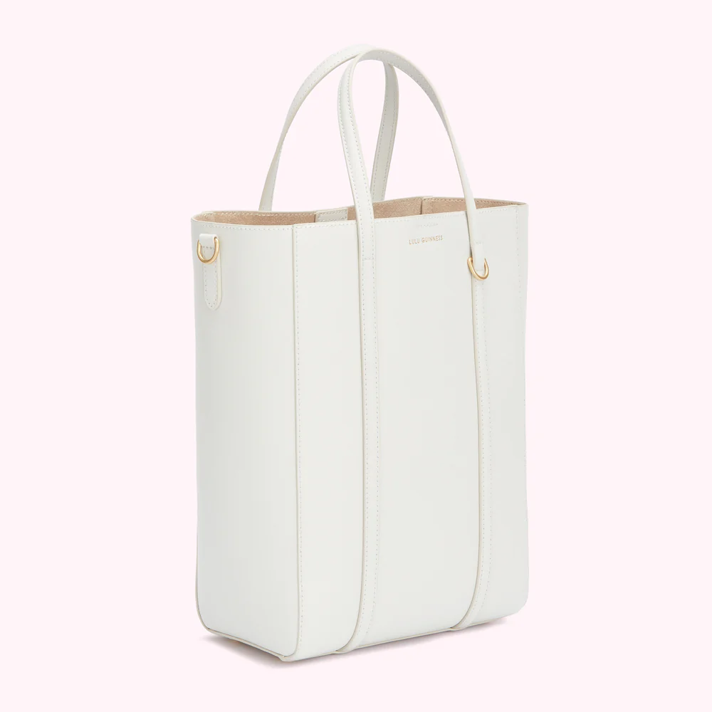 OYSTER LEATHER I LOVE LULU GARBO TOTE BAG - Image 3