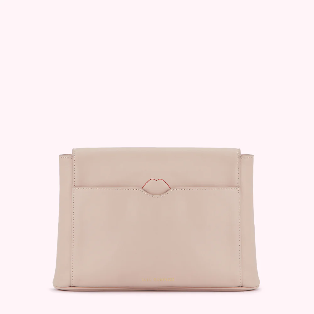 PEBBLE PINK LIP CUT OUT EMERY CLUTCH BAG - Image 2