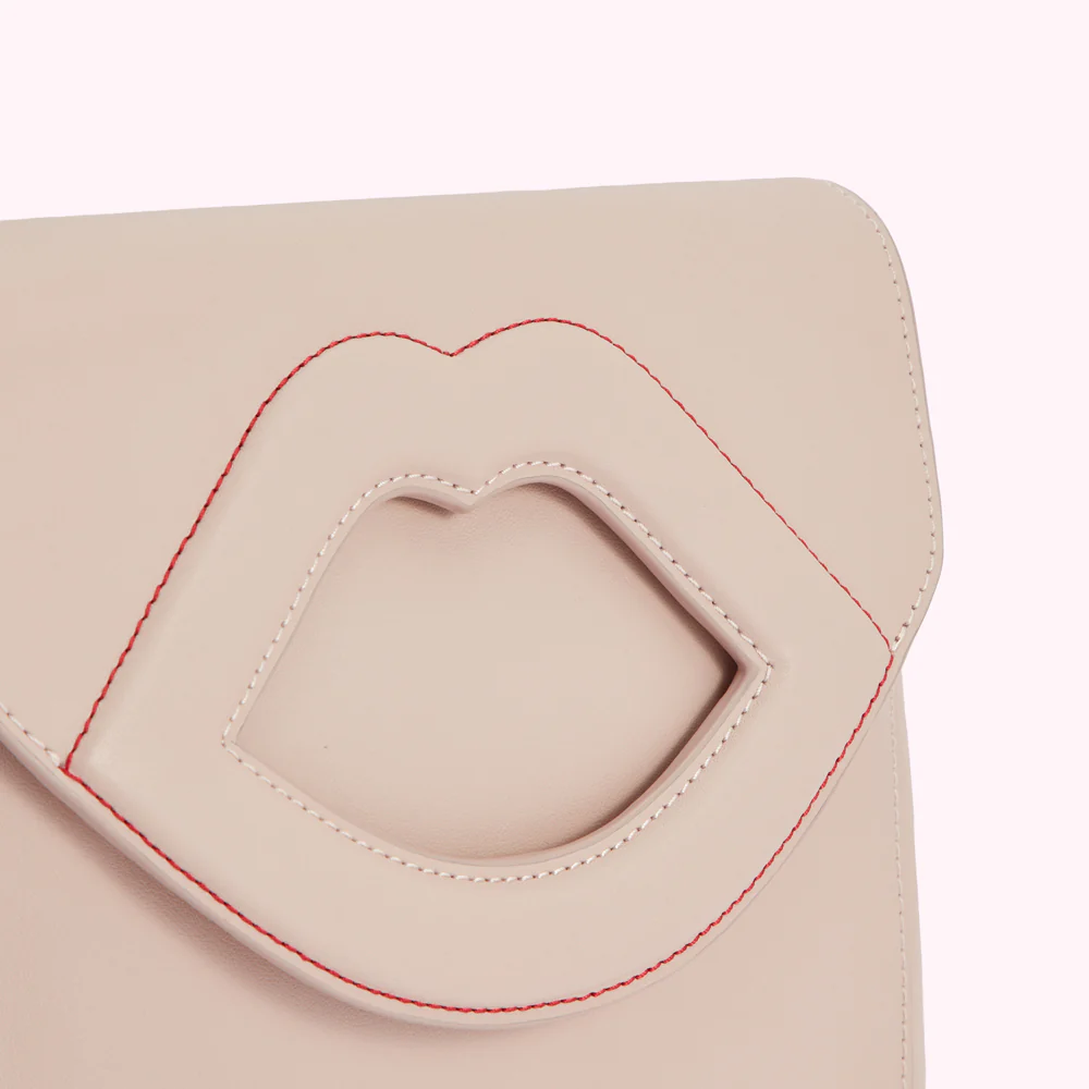 PEBBLE PINK LIP CUT OUT EMERY CLUTCH BAG - Image 3