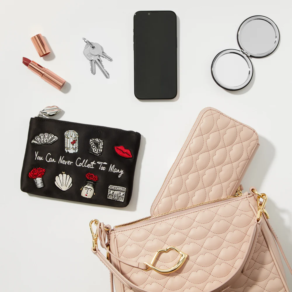 PEBBLE PINK SMALL QUILTED LIP LEATHER CALLIE CROSSBODY BAG - Image 6