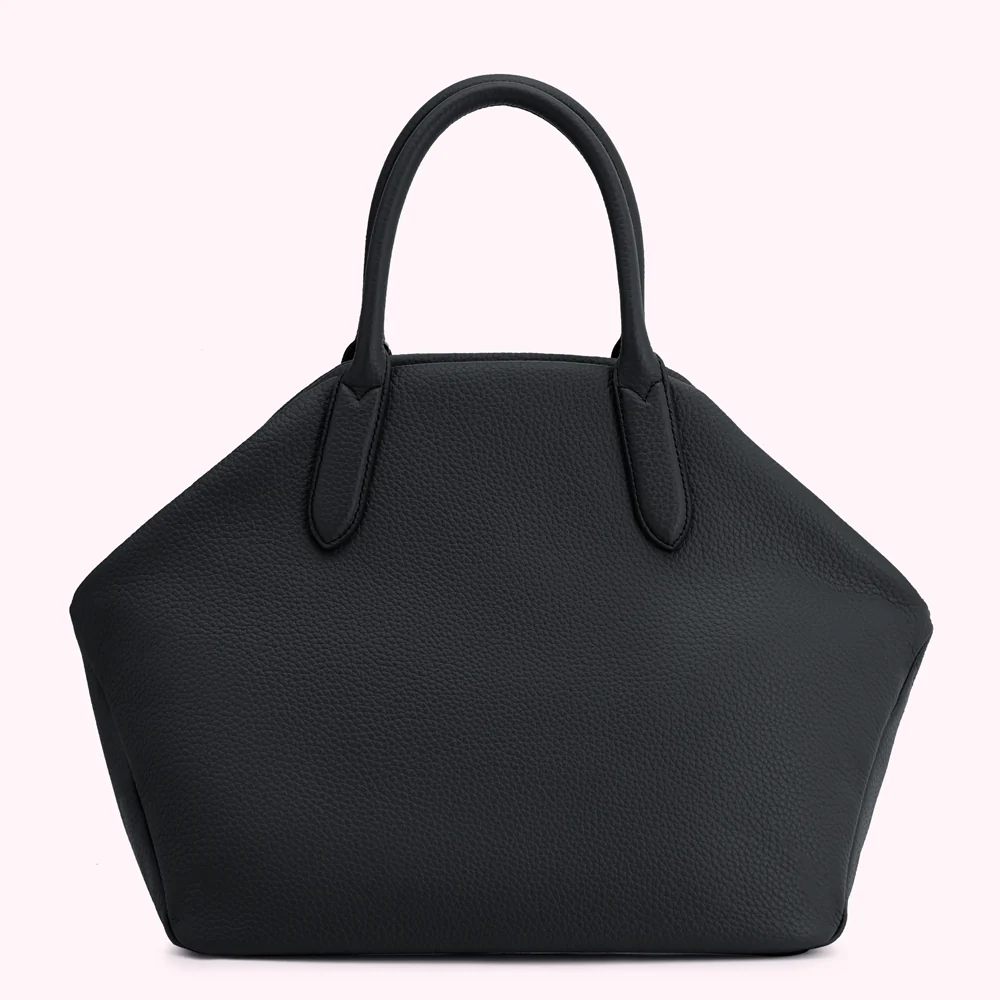 BLACK MULTI LEATHER LARGE VALENTINA HANDBAG - Image 2