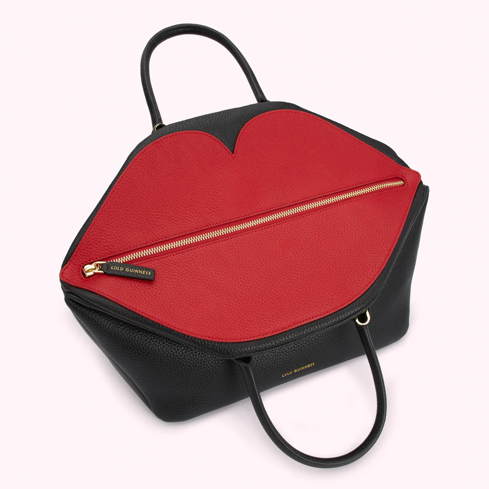 BLACK MULTI LEATHER LARGE VALENTINA HANDBAG - Image 4