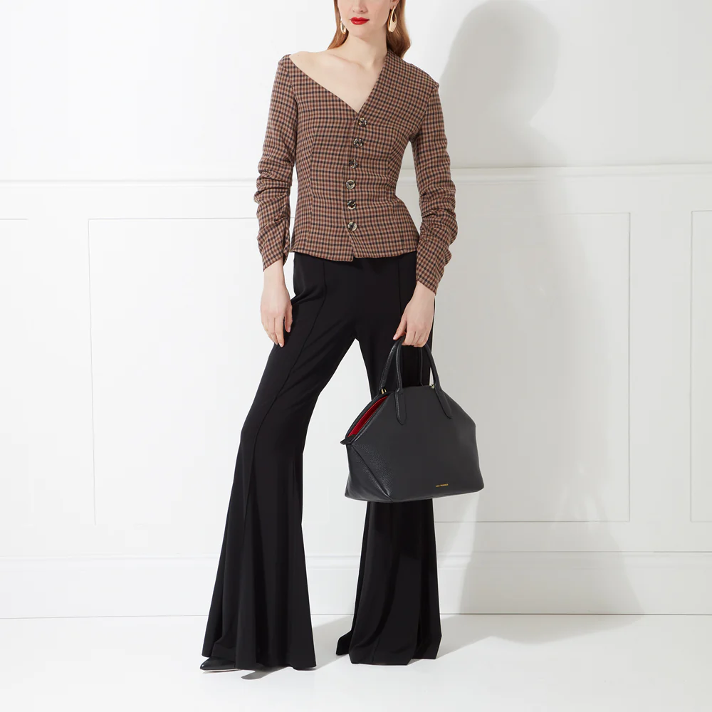 BLACK MULTI LEATHER LARGE VALENTINA HANDBAG - Image 5