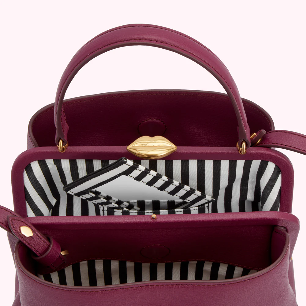 PEONY MEDIUM LEATHER RUBY - Image 3