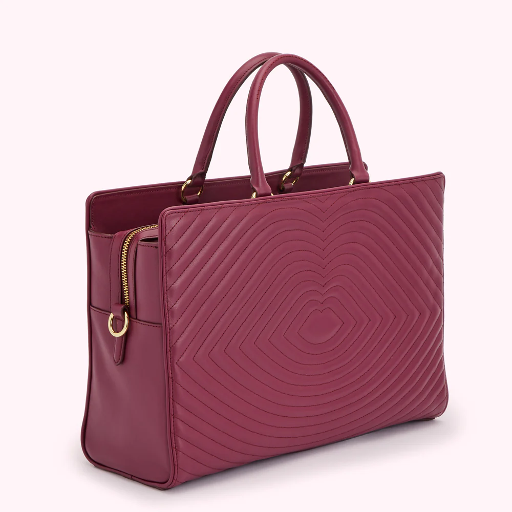 PEONY LIP RIPPLE QUILTED LEATHER BETHANY HANDBAG - Image 3