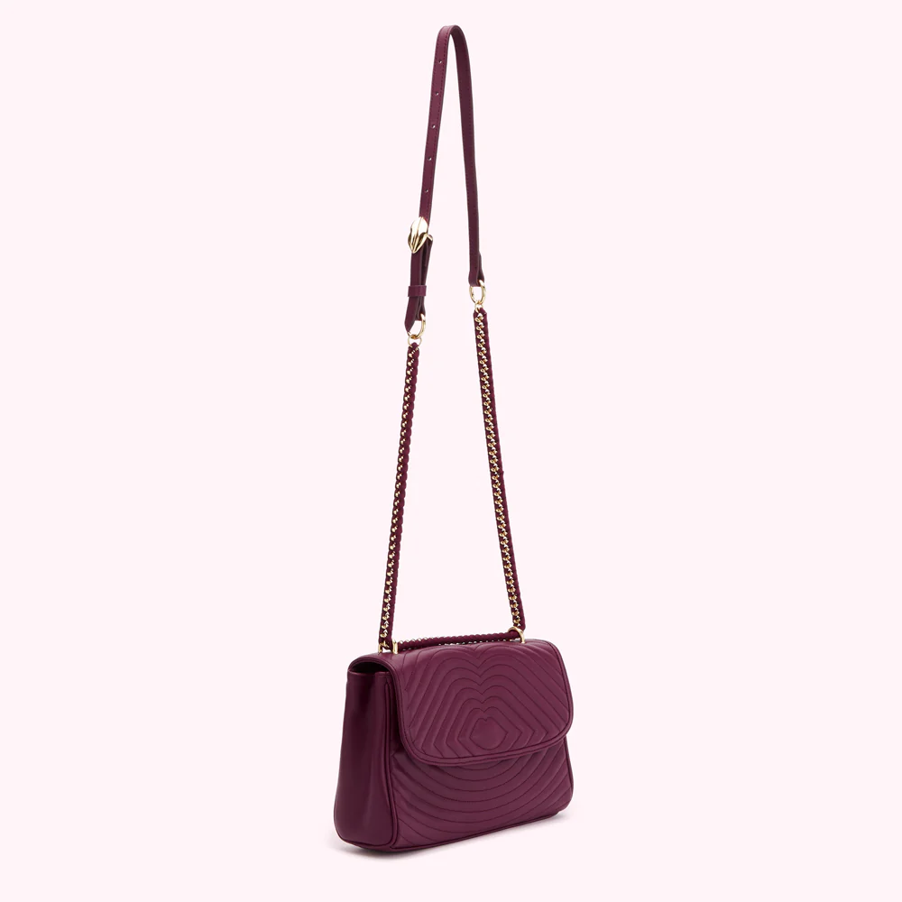 PEONY LIP RIPPLE QUILTED LEATHER BROOKE CROSSBODY BAG - Image 3