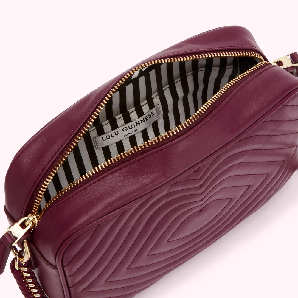 PEONY LIP RIPPLE QUILTED LEATHER BELLA CROSSBODY BAG - Image 4
