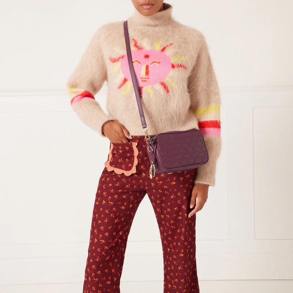 PEONY SMALL QUILTED LIP LEATHER ASHLEY CROSSBODY BAG - Image 6