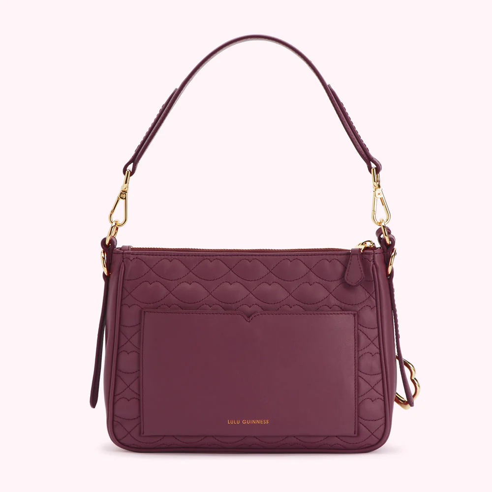 PEONY SMALL QUILTED LIP LEATHER CALLIE CROSSBODY BAG - Image 2