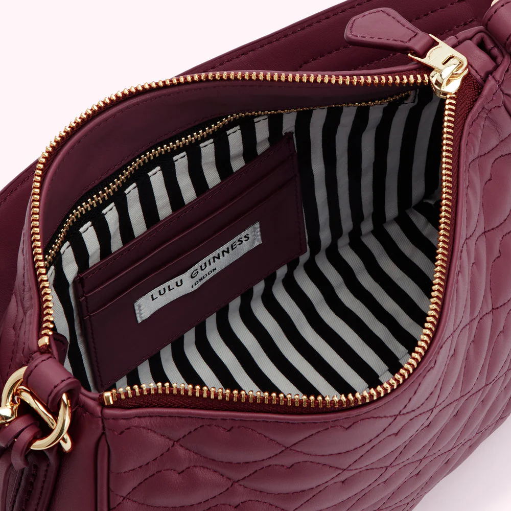 PEONY SMALL QUILTED LIP LEATHER CALLIE CROSSBODY BAG - Image 4