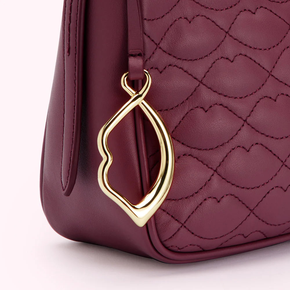 PEONY SMALL QUILTED LIP LEATHER CALLIE CROSSBODY BAG - Image 5