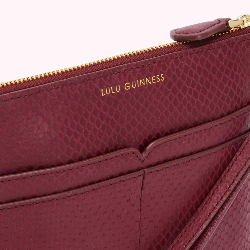 PEONY SNAKE EMBOSSED LEATHER AVA POCHETTE - Image 4