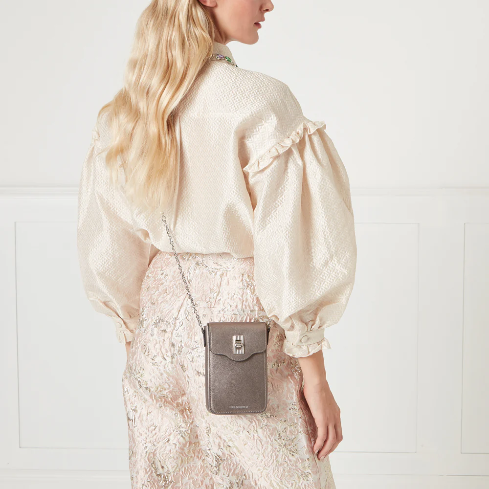 PEWTER LEATHER RITA CROSSBODY MINI BAG - Image 7