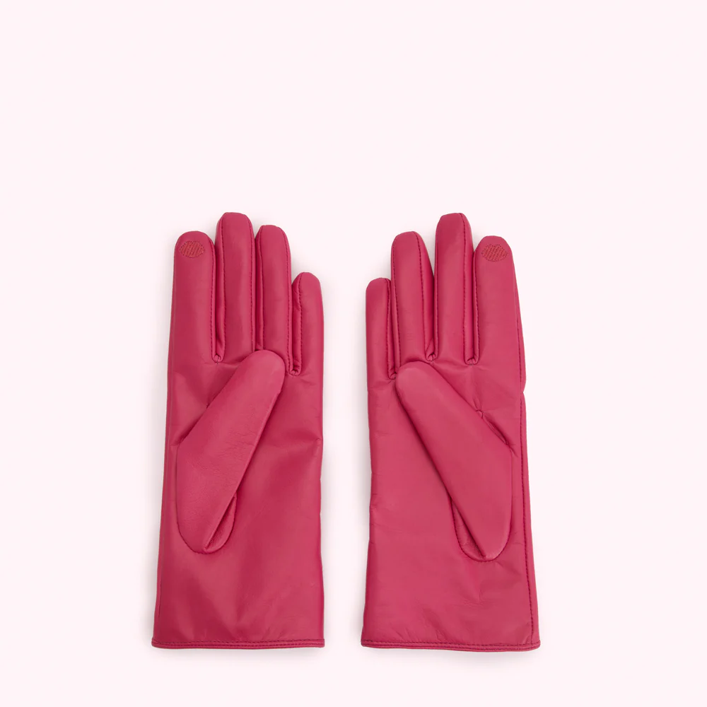 PINK MULTI PADDED LIP LEATHER KAI GLOVE - Image 2
