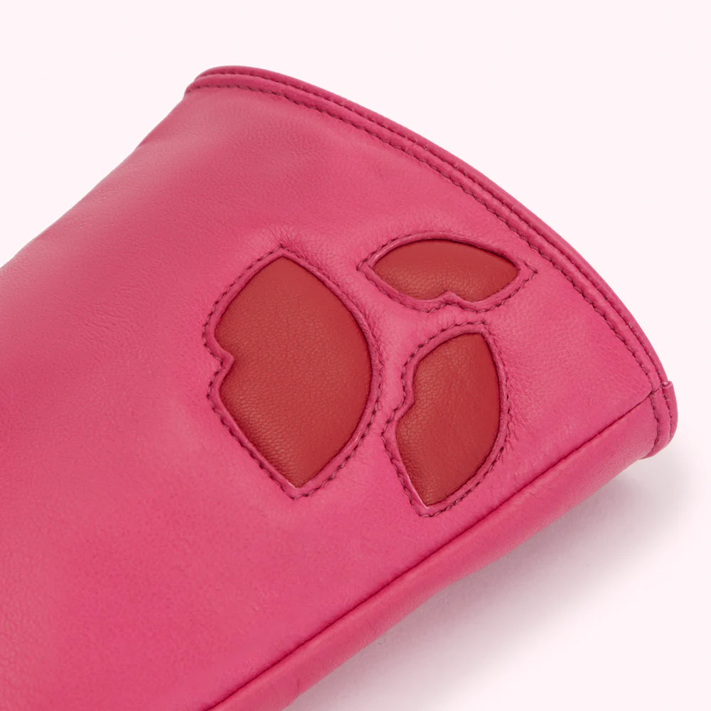 PINK MULTI PADDED LIP LEATHER KAI GLOVE - Image 3