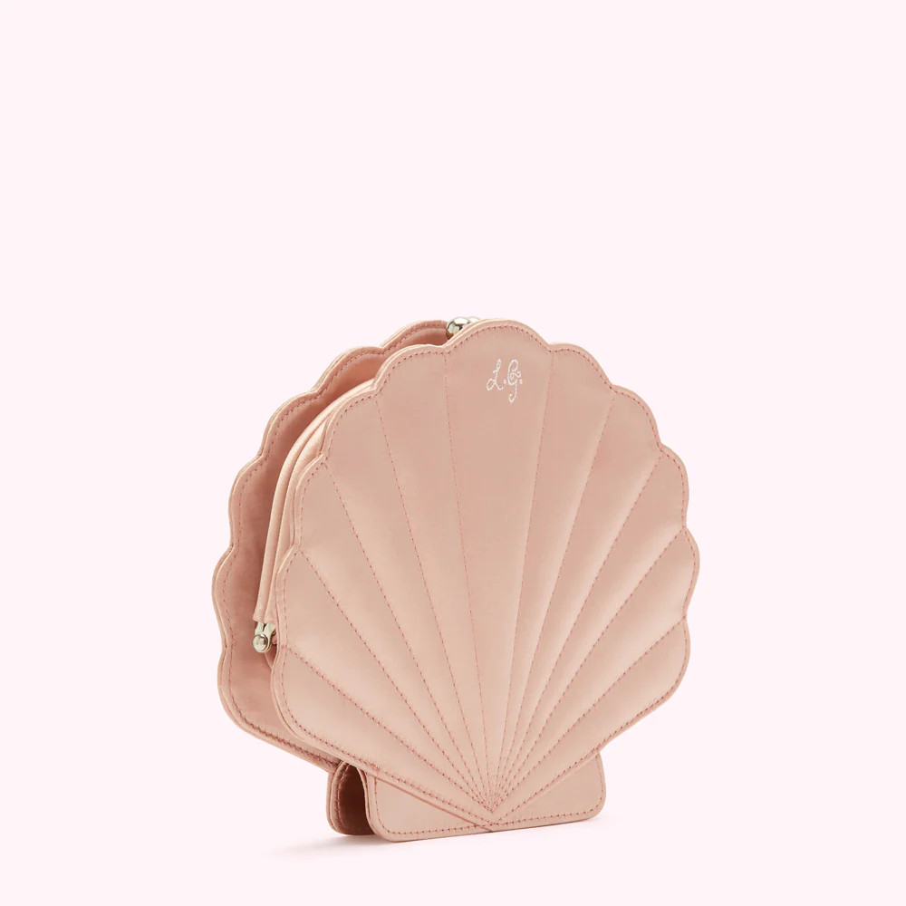 POWDER SATIN SHELL CLUTCH WITH SWAROVSKI® CRYSTALS - Image 3