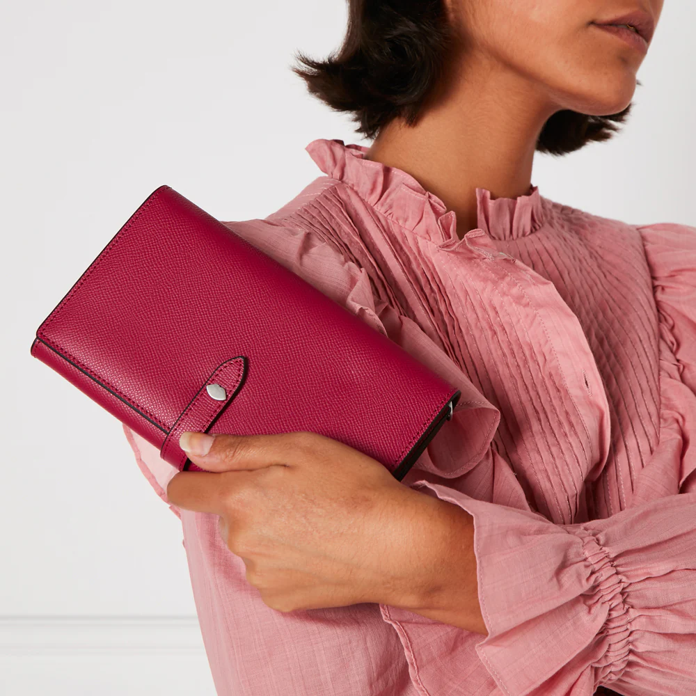 RASPBERRY CROSSGRAIN JUNIPER CHAIN WALLET - Image 6
