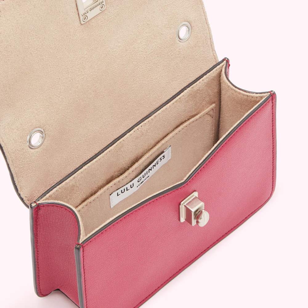RASPBERRY LEATHER POLLY CROSSBODY BAG - Image 2