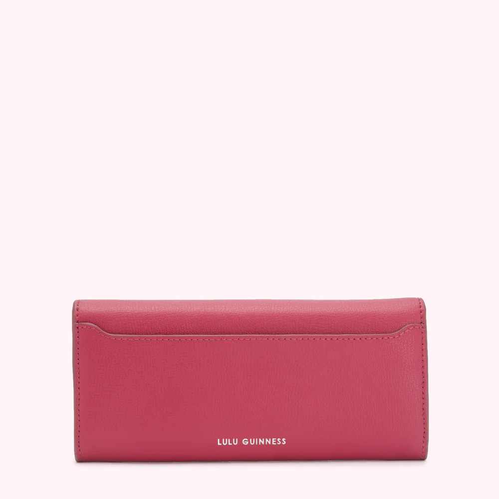 RASPBERRY LEATHER SOLID LIP CORA WALLET - Image 2