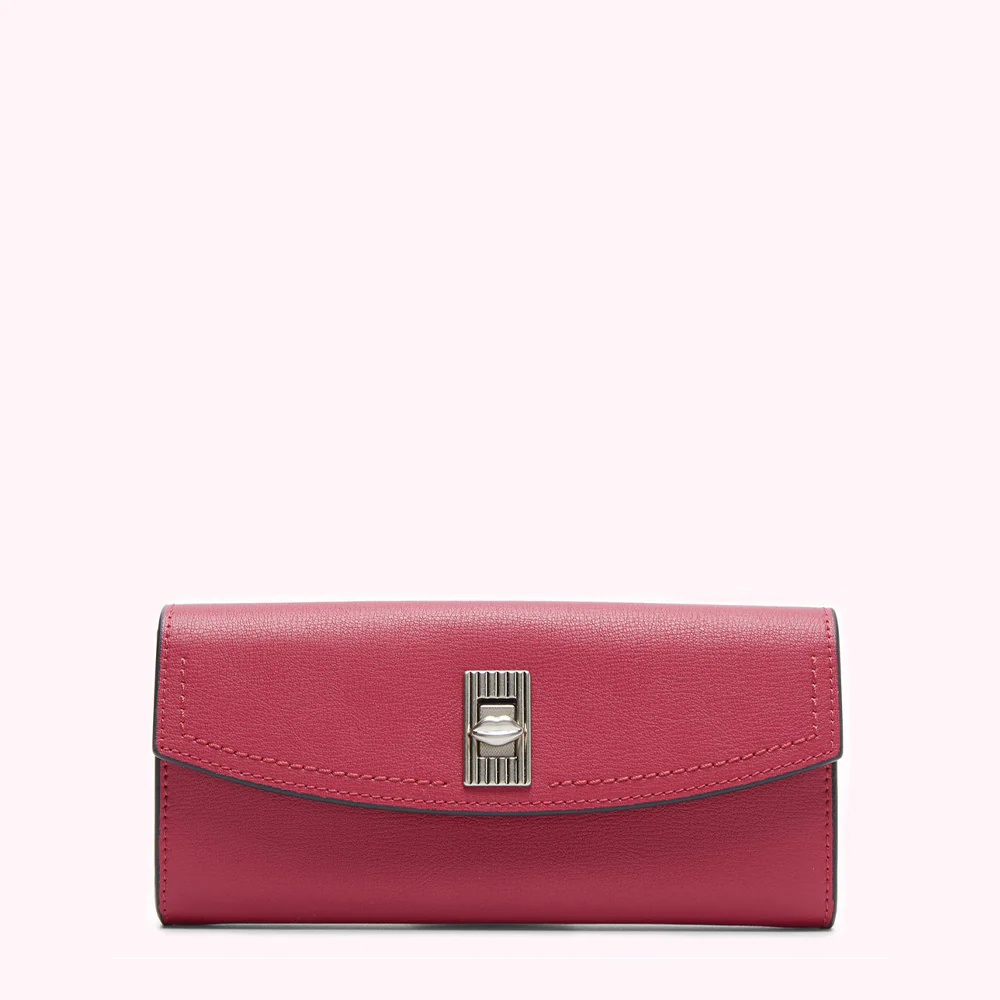 RASPBERRY LIP TURNLOCK LUCIA WALLET